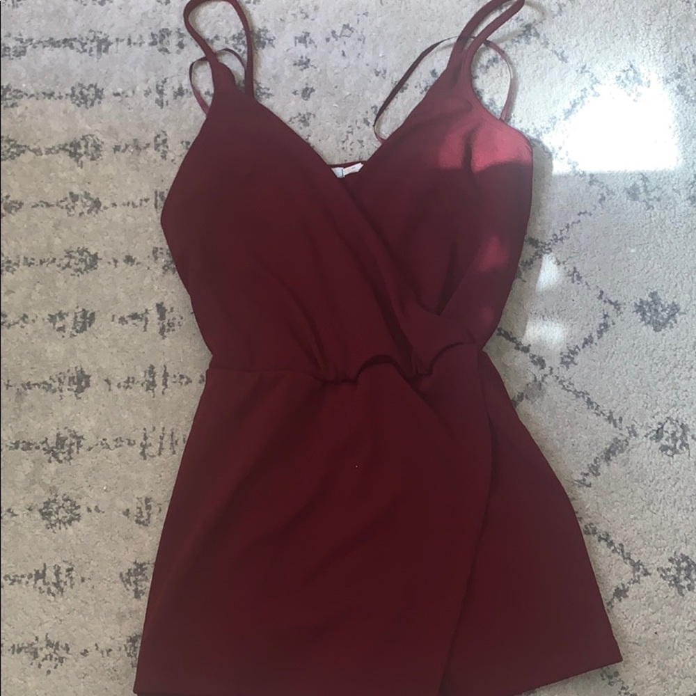 Maroon Romper - Picture 2 of 4